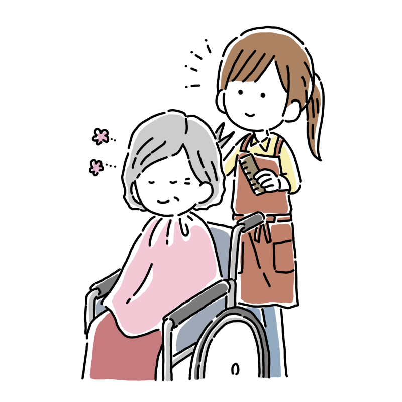 訪問美容のシーン